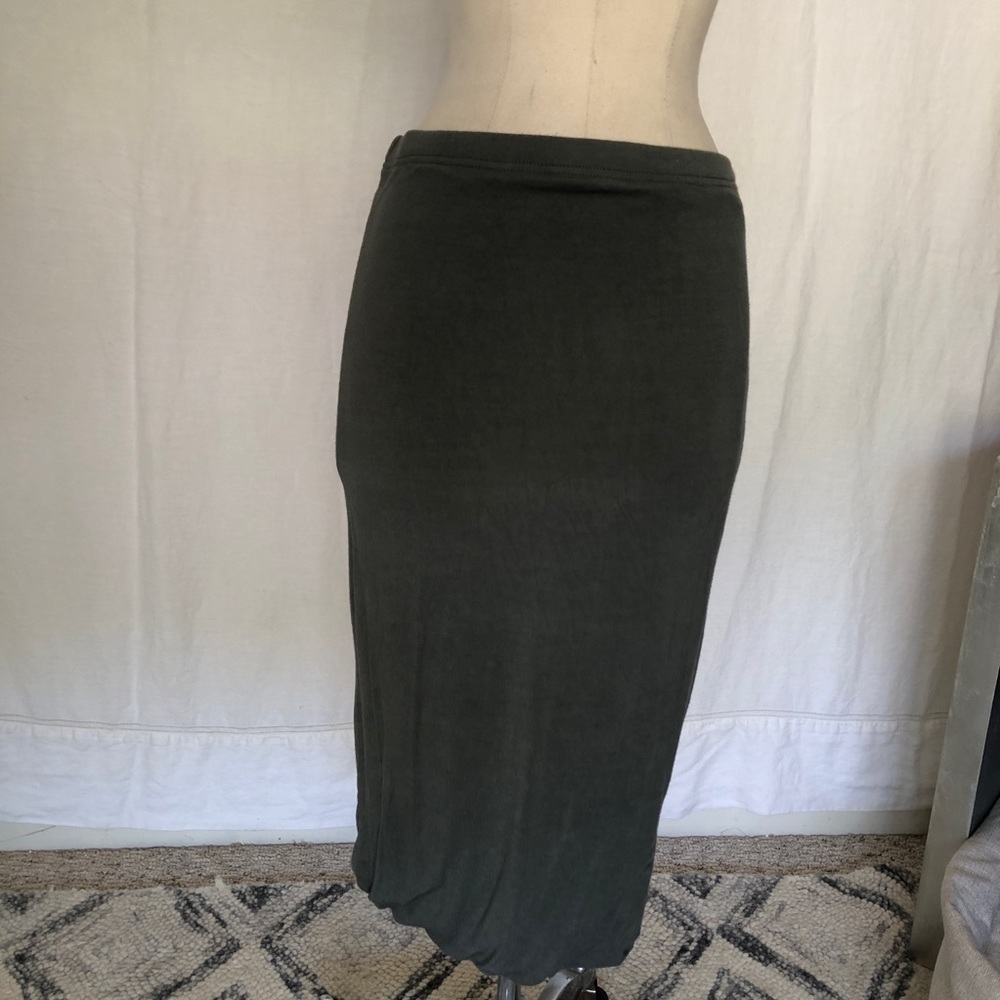 CottonOn Brand pull on pencil skirt olive green size M